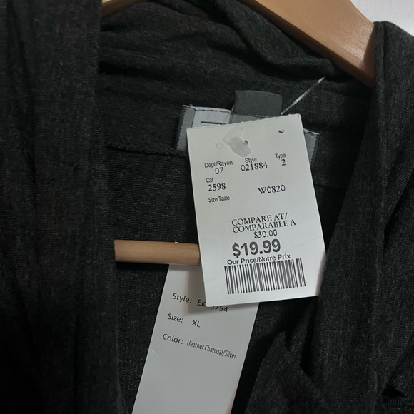 NWT Charcoal Grey Long Sleeve Cowl Neck - Picture 4 of 6